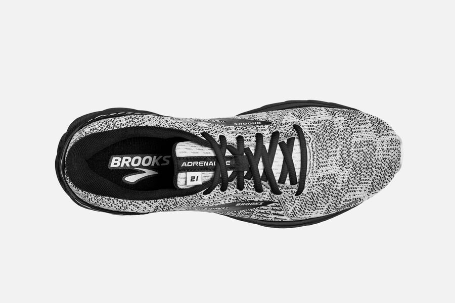 Adrenaline GTS 21 Road Brooks Running Shoes NZ Mens - White/Grey/Black - SGAUEM-960